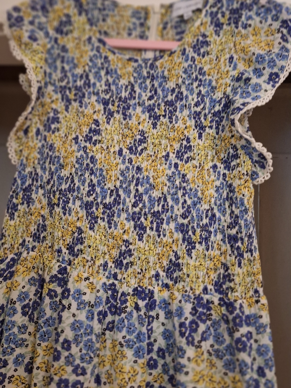 Lost + Wander Blue and Yellow Floral Dress - Picture 4 of 8